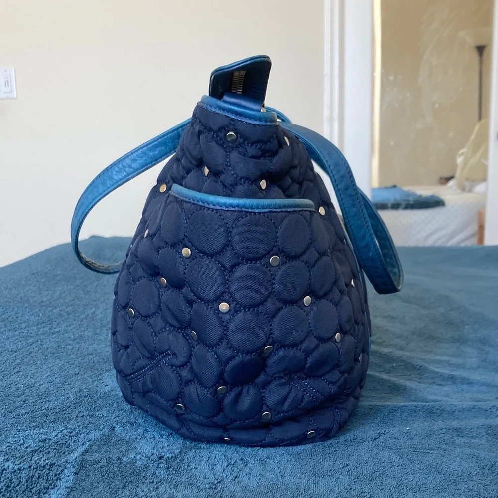Rebecca Minkoff studded quilted Marissa Diaper / Weekender bag in Navy